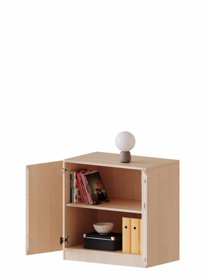 Schrank zweitürig 2 OH, ohne MW, 2 Breiten, 4 Dekore